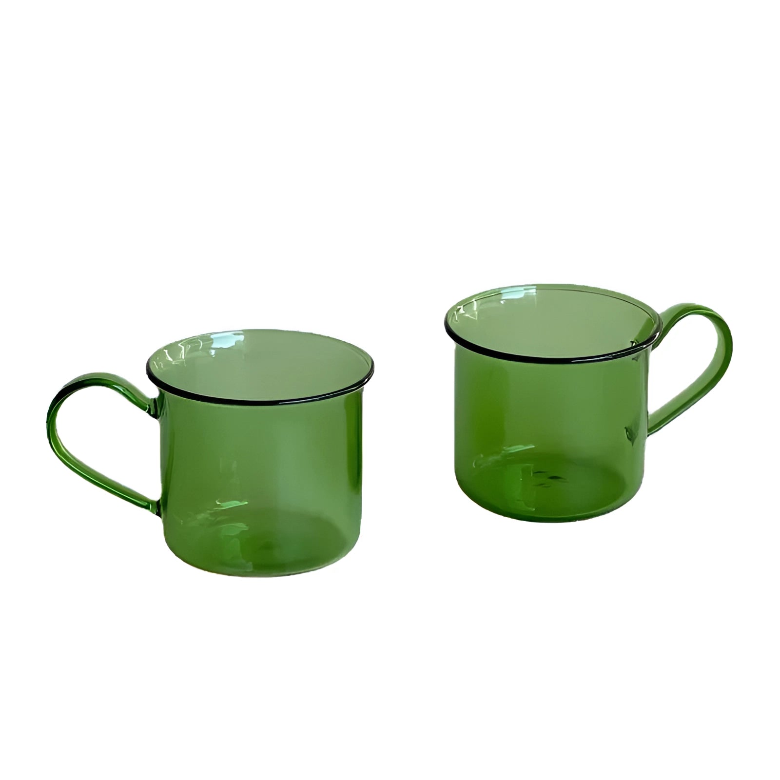 Vintage green enamel mug from a durable outdoor drinkware set, with a 200ml capacity, featuring a classic circular shape and sturdy construction suitable for camping or picnics.