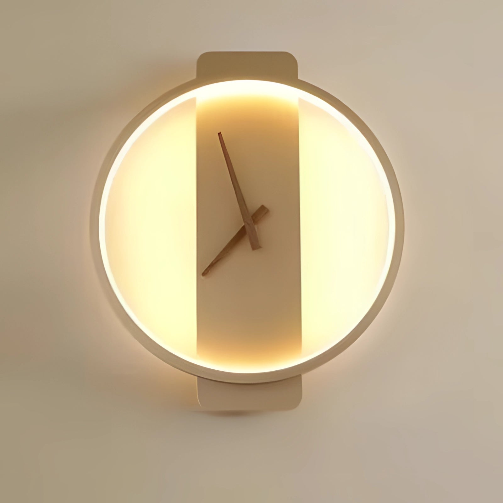 Wall-Mounted LED Clock: Minimalist Illuminated Bedroom Decor