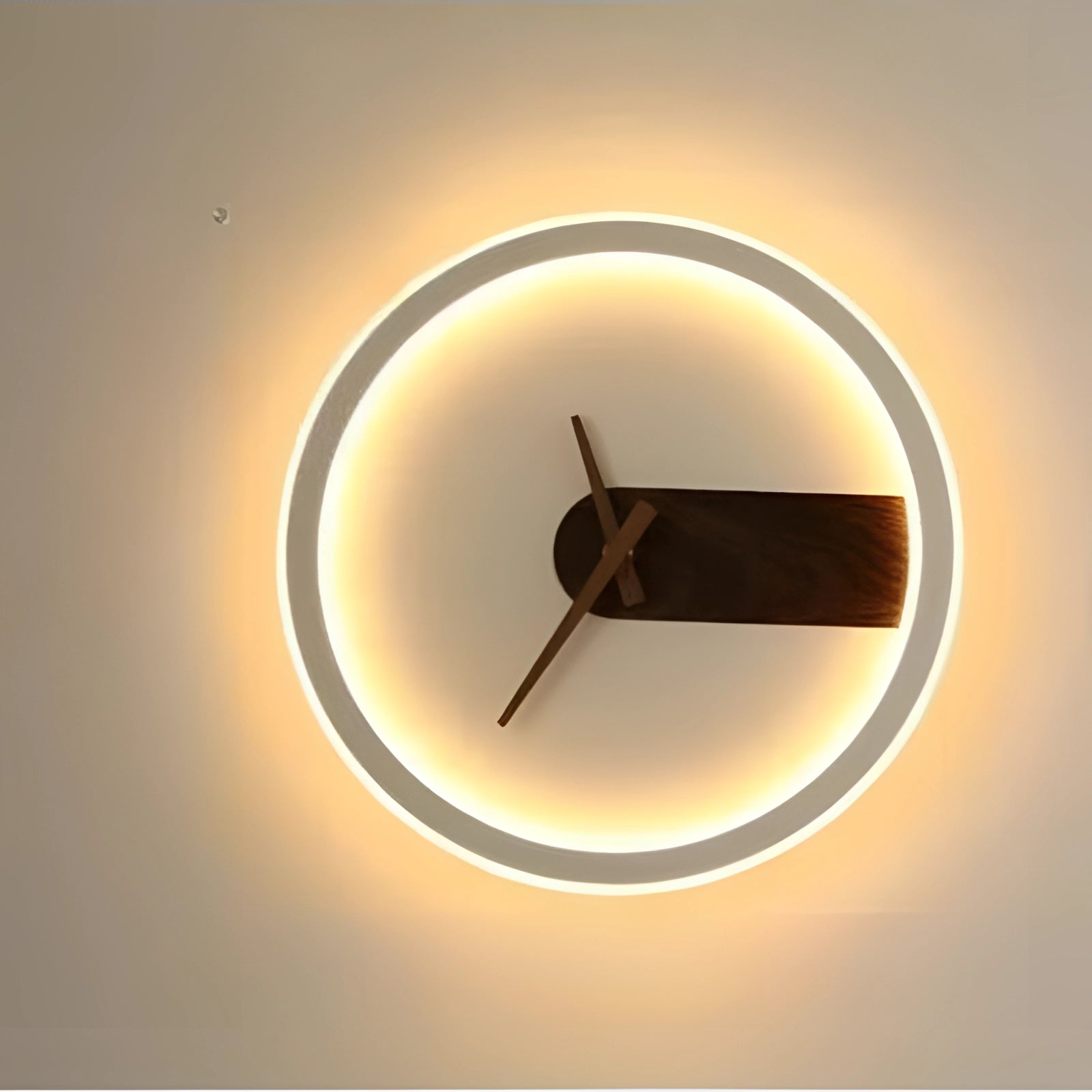 Wall-Mounted LED Clock: Minimalist Illuminated Bedroom Decor