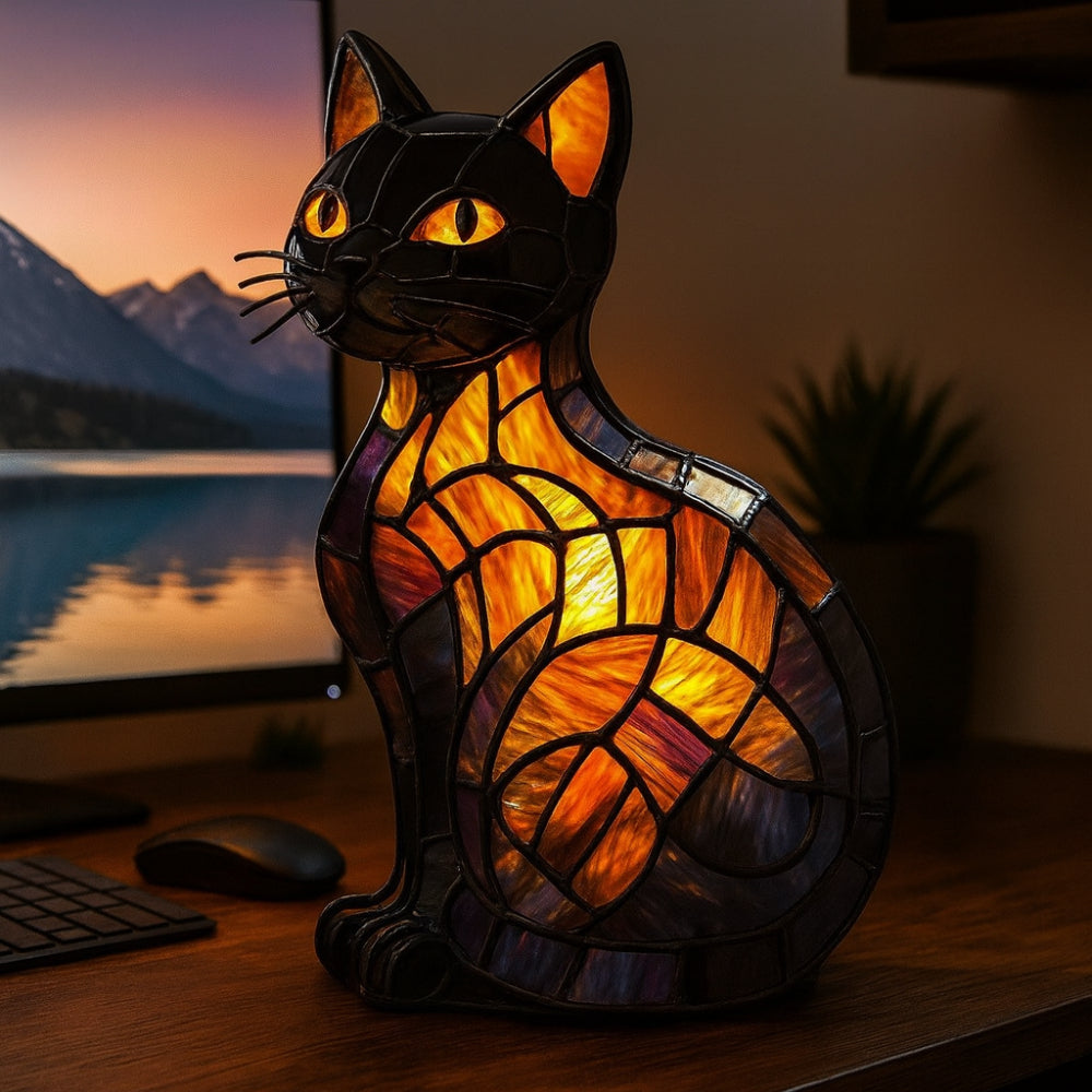 WhiskerGlow Cat Lamp for a Cozy Nighttime Atmosphere