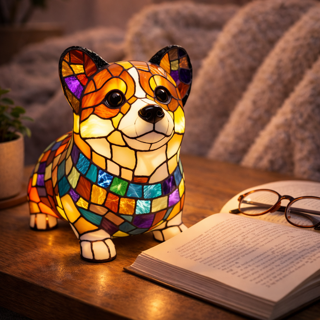 Charming Canine LED Night Light Table Lamp for Cozy Spaces