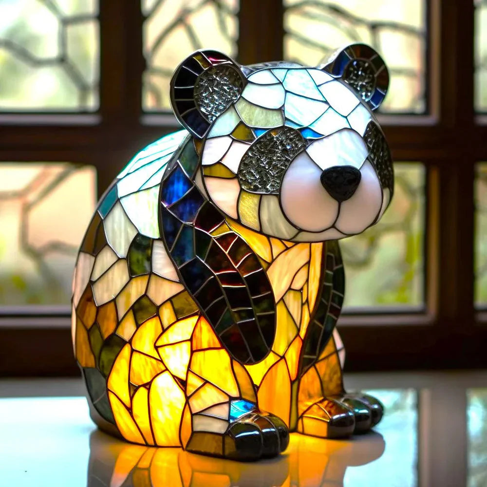 Charming Animal-Themed Glass Table Lamp for Cozy Ambiance
