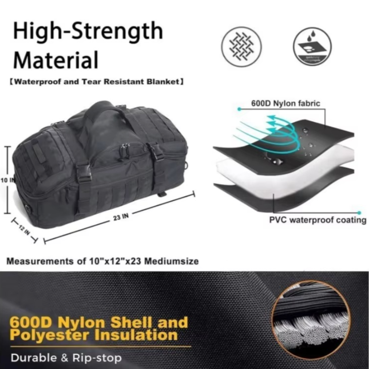 Waterproof Travel Backpack with Ergonomic Support and Large Capacity