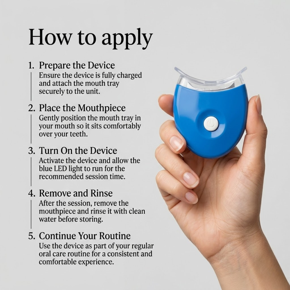 Wireless Blue Light Tray for Teeth Whitening