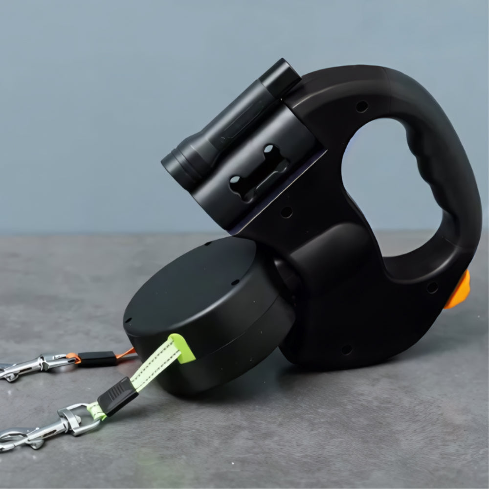 Dual-Dog Leash with Ergonomic Handles for Effortless Walks