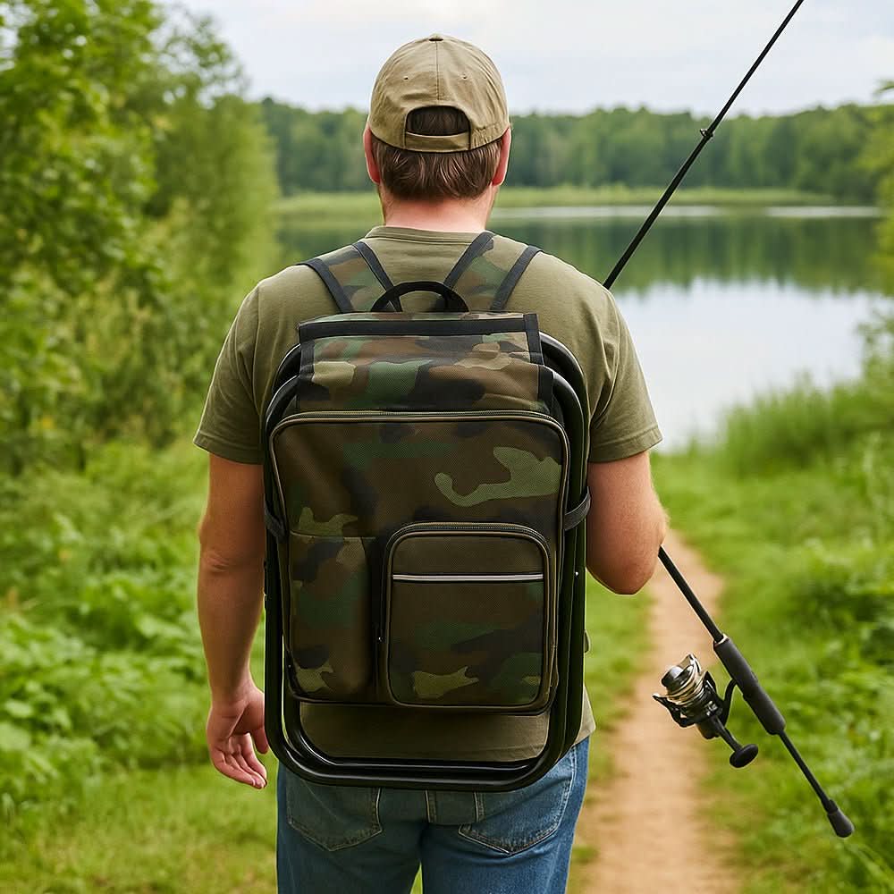 All-in-One Outdoor Backpack with Chair and Cooler