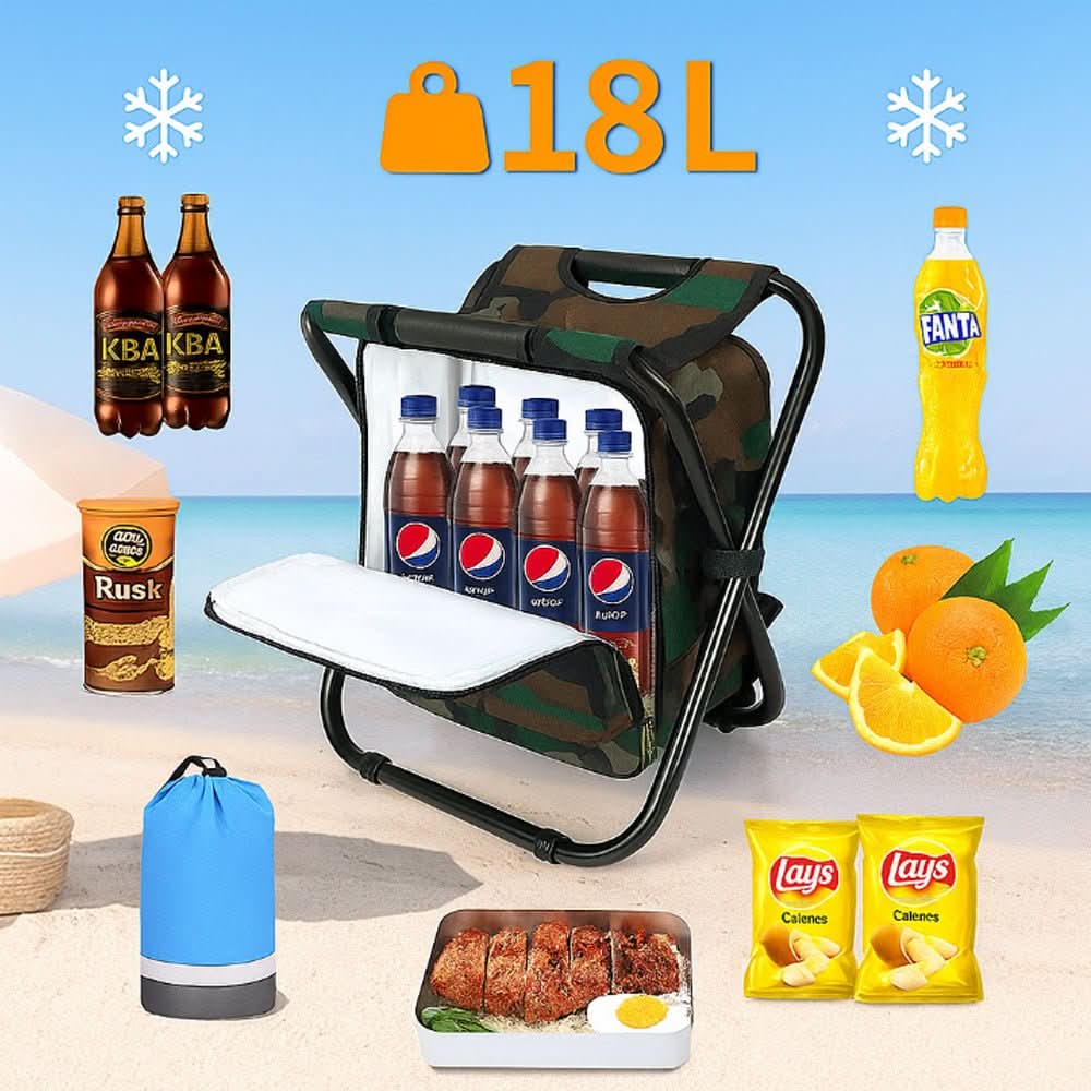 All-in-One Outdoor Backpack with Chair and Cooler