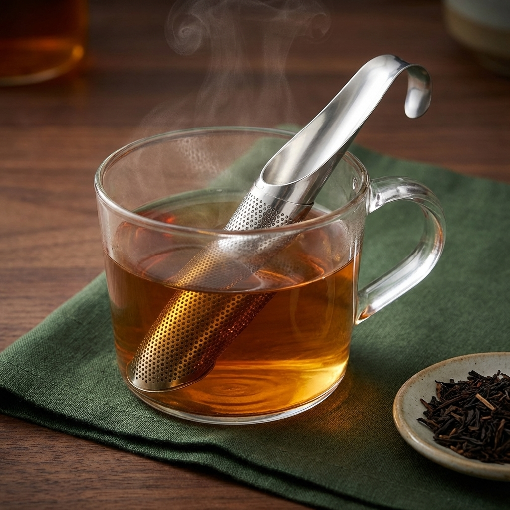 Compact Stainless Steel Tea Infuser for Loose Leaf Brewing