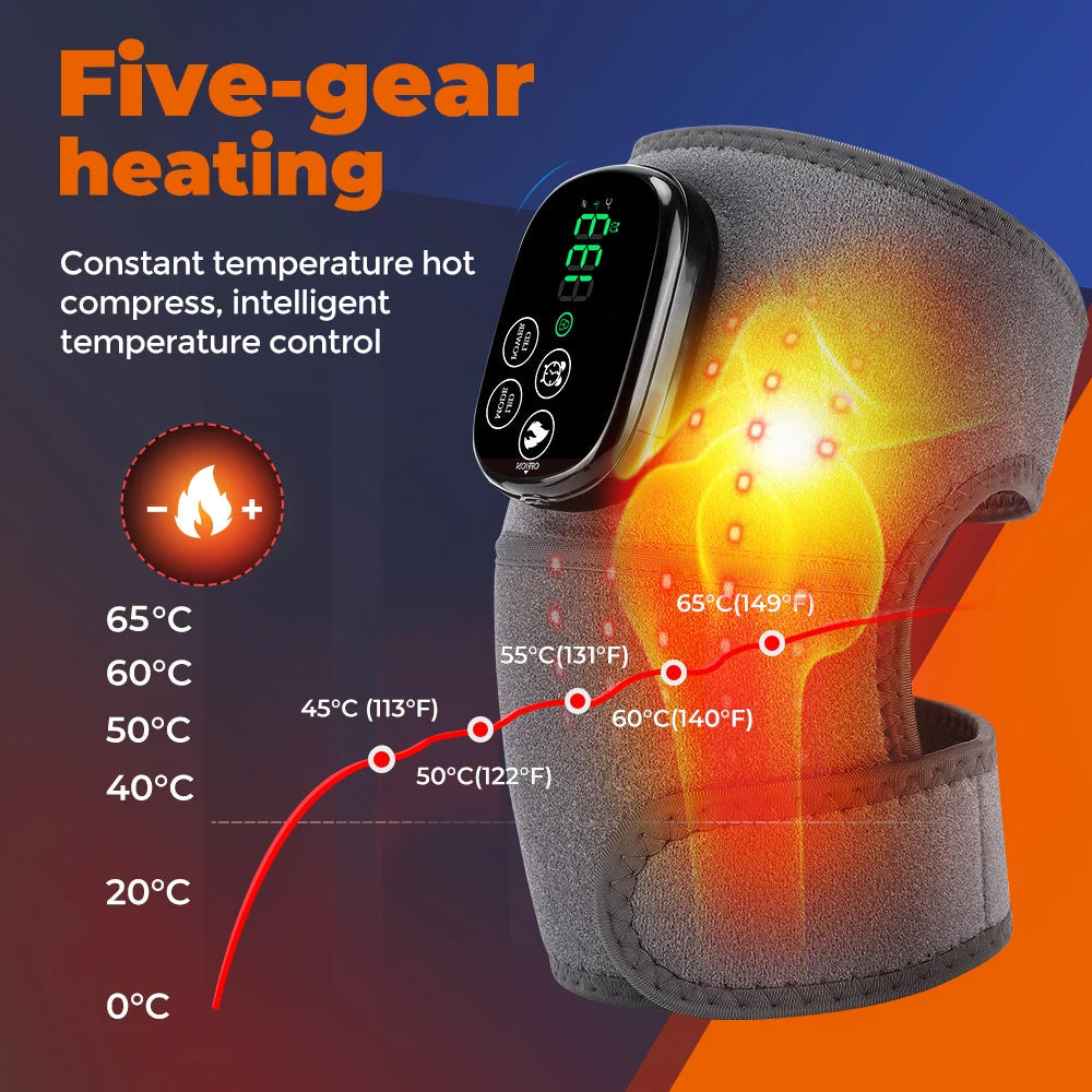 LED Light Therapy Wrap for Shoulders, Knees & Elbows – 44 Lights 660nm & 850nm, 45–65°C Heat, 3000mAh