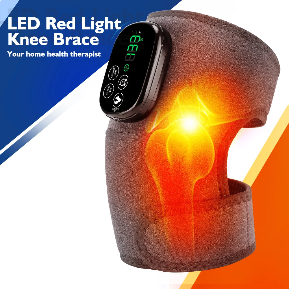 LED Light Therapy Wrap for Shoulders, Knees & Elbows – 44 Lights 660nm & 850nm, 45–65°C Heat, 3000mAh