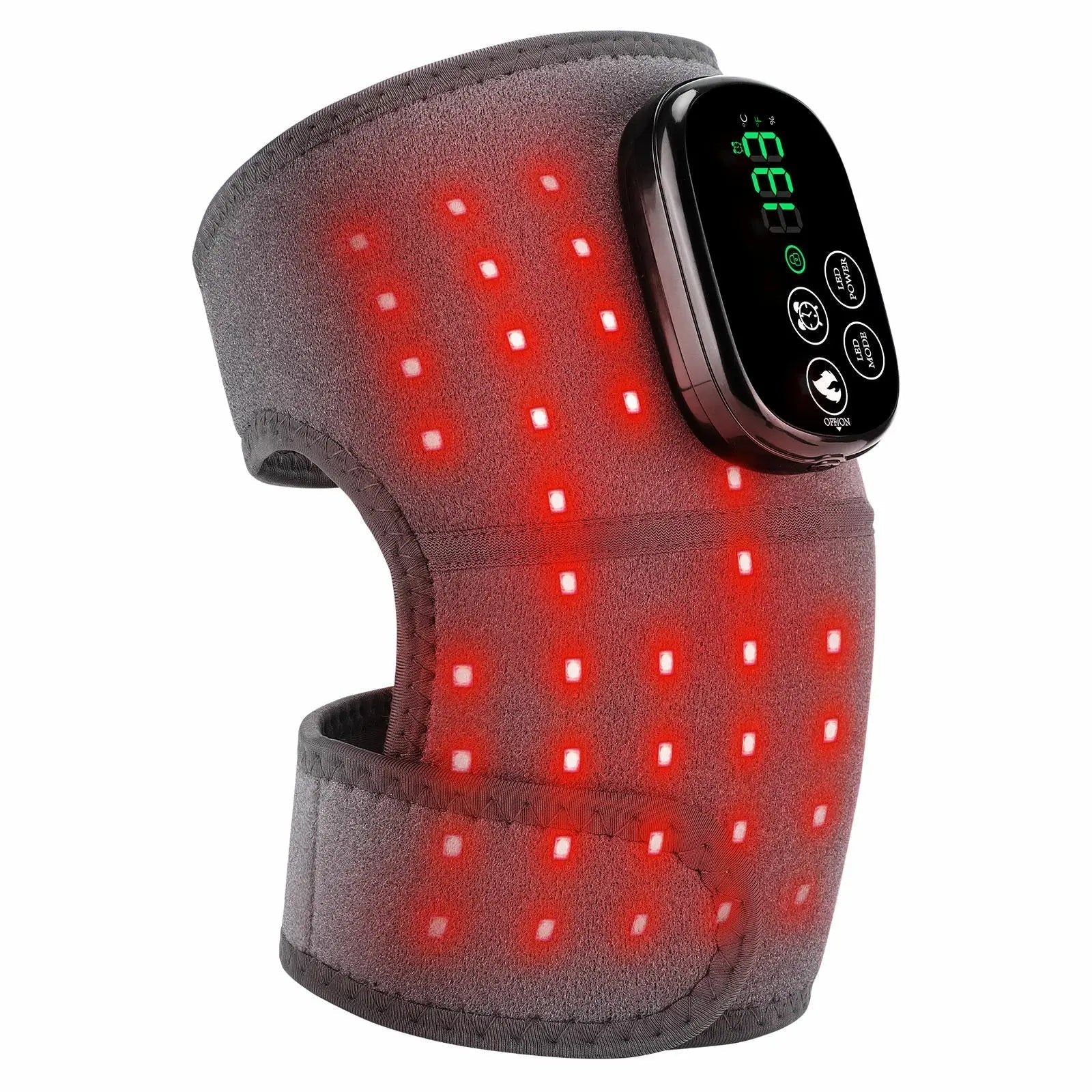 LED Light Therapy Wrap for Shoulders, Knees & Elbows – 44 Lights 660nm & 850nm, 45–65°C Heat, 3000mAh