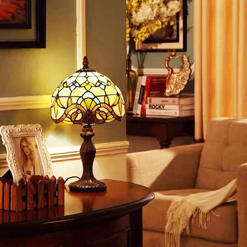 Artisan Crystal Desk Lamp in Vintage Design for Any Space