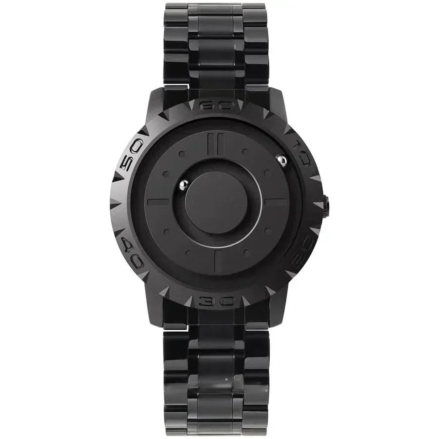Magnetic Sphere Watch with Stainless Steel Frame and Mesh Strap