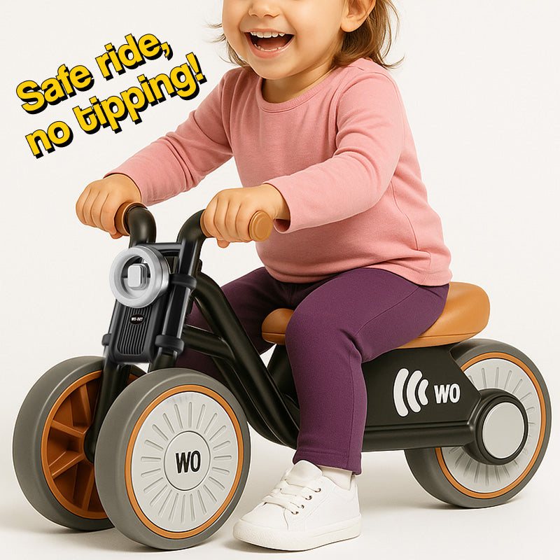 Ride-On Motorcycle for Children | Anti-Tip Design | Lights & Sounds | Quiet EVA Wheels | Suitable for Ages 1–6 | Maximum Weight 30kg