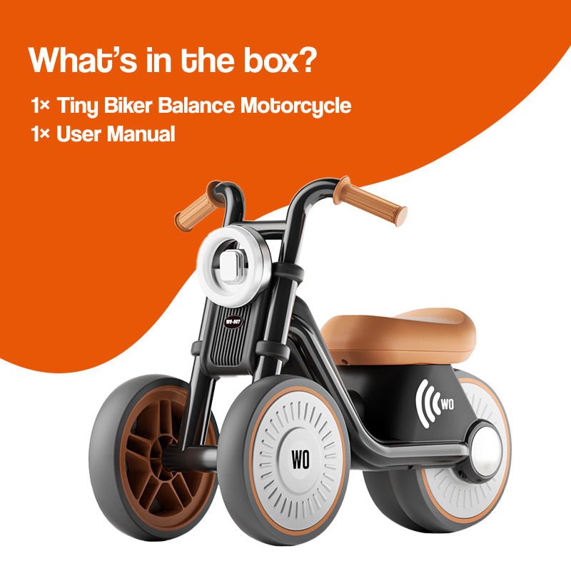 Ride-On Motorcycle for Children | Anti-Tip Design | Lights & Sounds | Quiet EVA Wheels | Suitable for Ages 1–6 | Maximum Weight 30kg