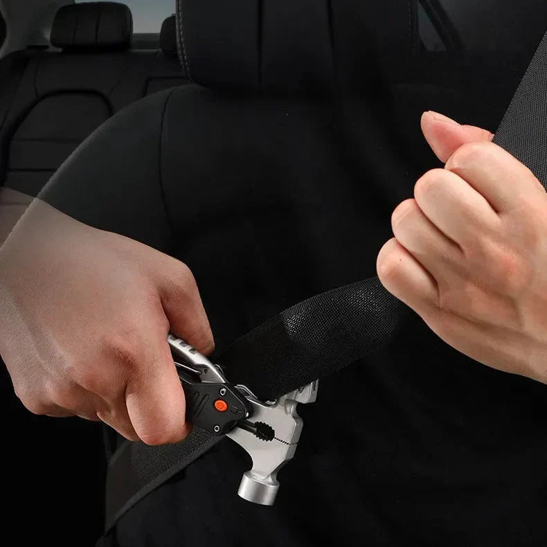 Tactical Hammer Multi-Tool Kit with 10 Functions for Outdoor Use