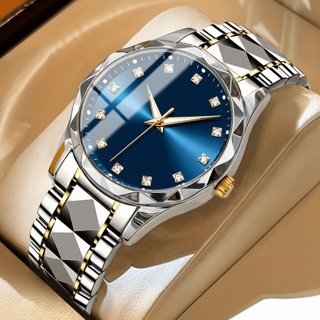 Multifunctional Chronograph Sports Watch with Dual Display and Durable Build