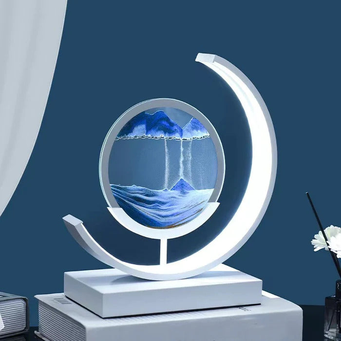 LED Table Lamp with Moving Sand Scene for a Relaxing Ambiance