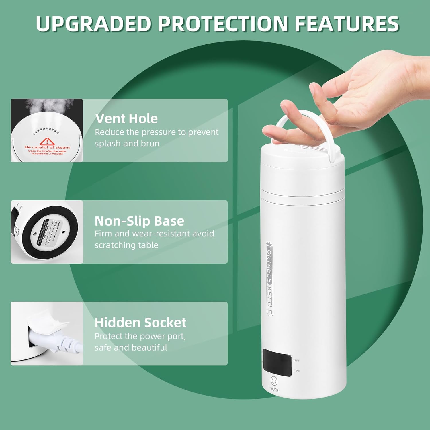 Compact Electric Kettle for Travel – Smart Temperature Control