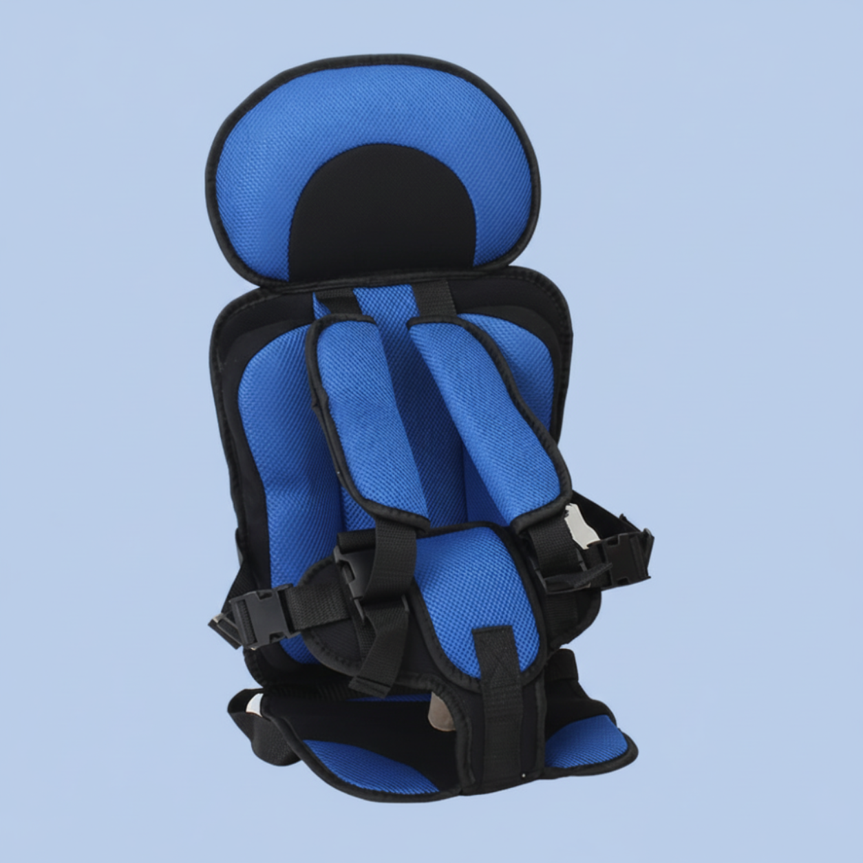 Portable Car Seat Booster with 5-Point Harness – Foldable for Travel