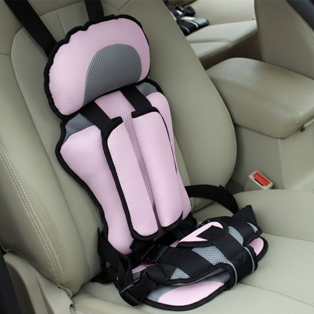 Portable Car Seat Booster with 5-Point Harness – Foldable for Travel