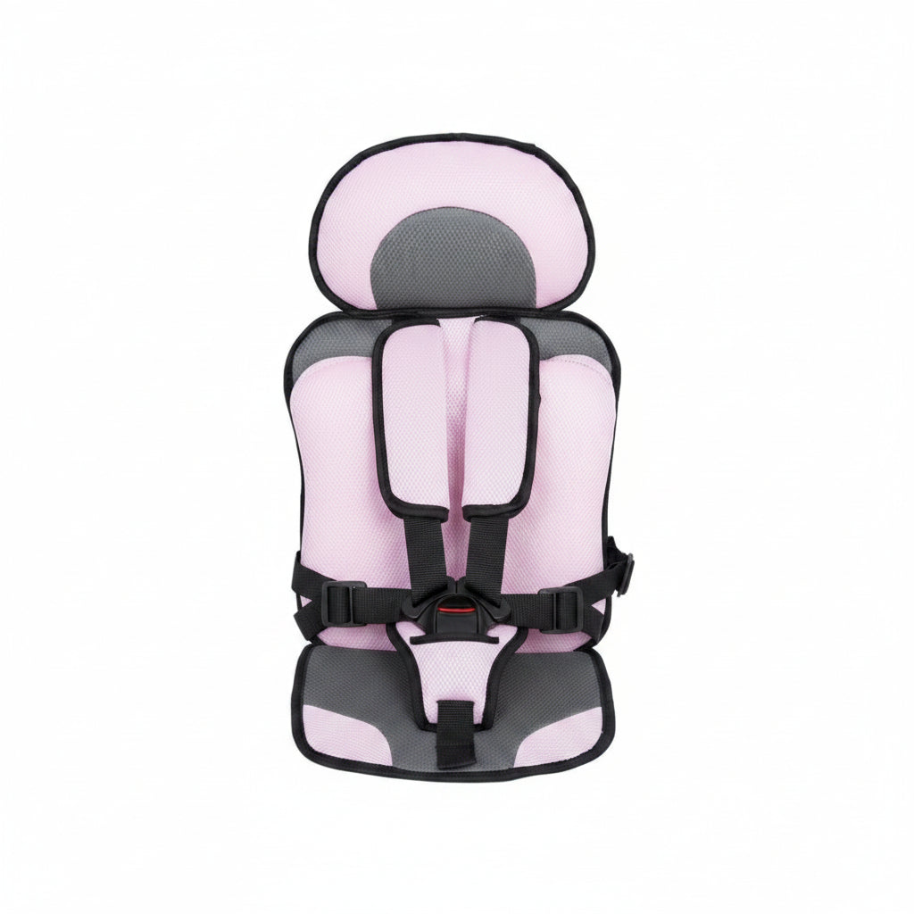 Portable Car Seat Booster with 5-Point Harness – Foldable for Travel