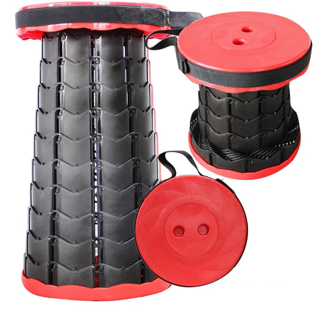 Lightweight Foldable Hiking Stool with Adjustable Height for Travel Comfort