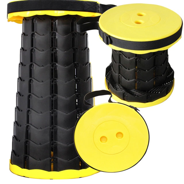 Lightweight Foldable Hiking Stool with Adjustable Height for Travel Comfort