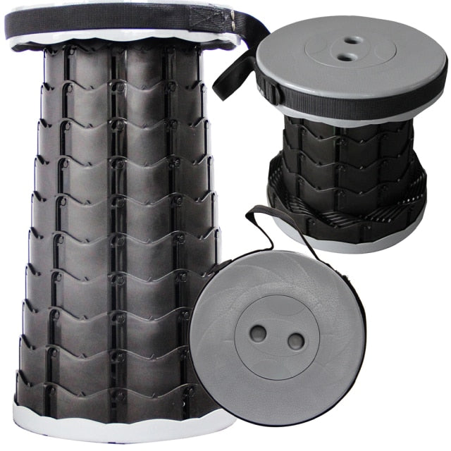 Lightweight Foldable Hiking Stool with Adjustable Height for Travel Comfort