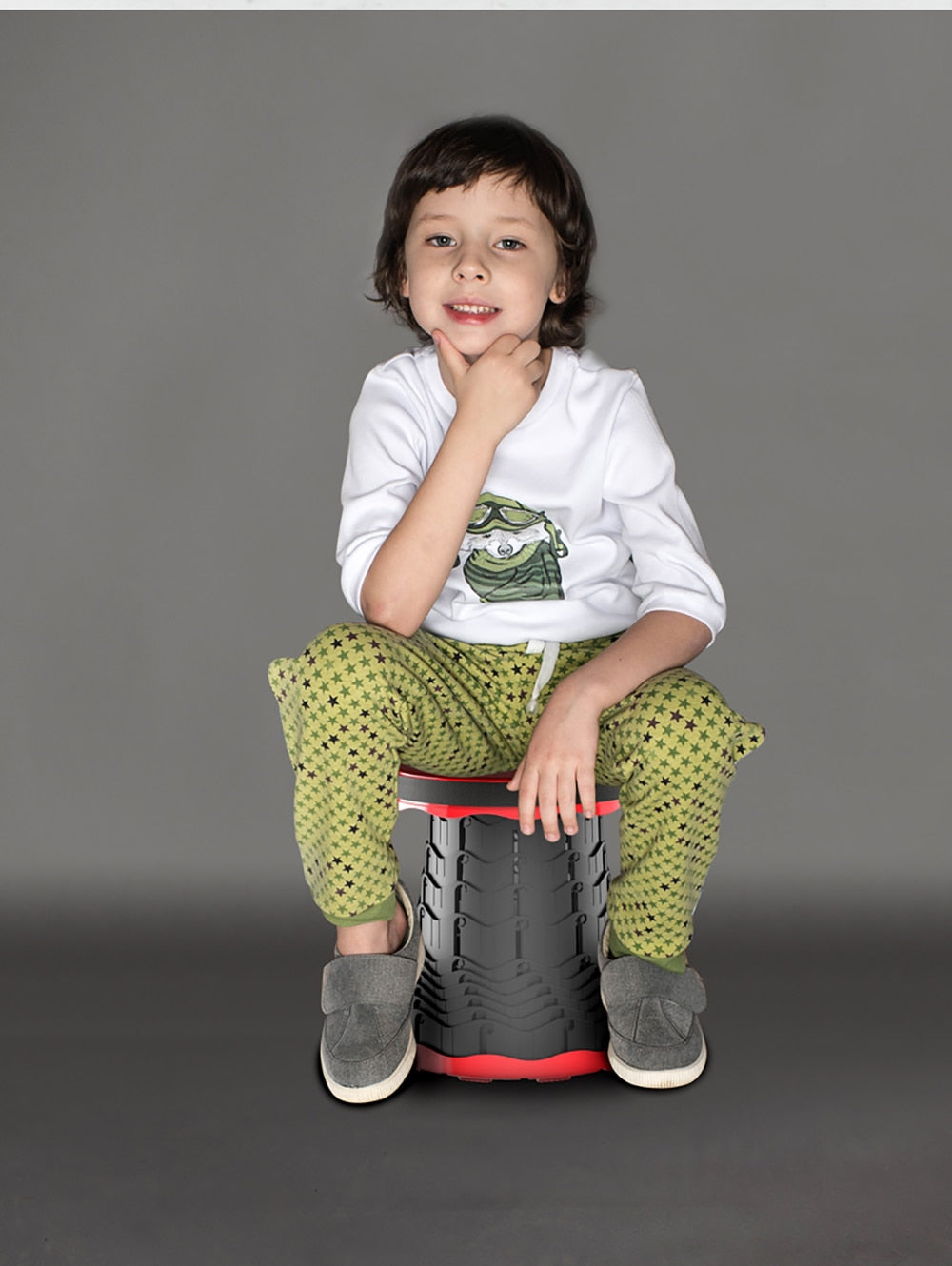 Lightweight Foldable Hiking Stool with Adjustable Height for Travel Comfort