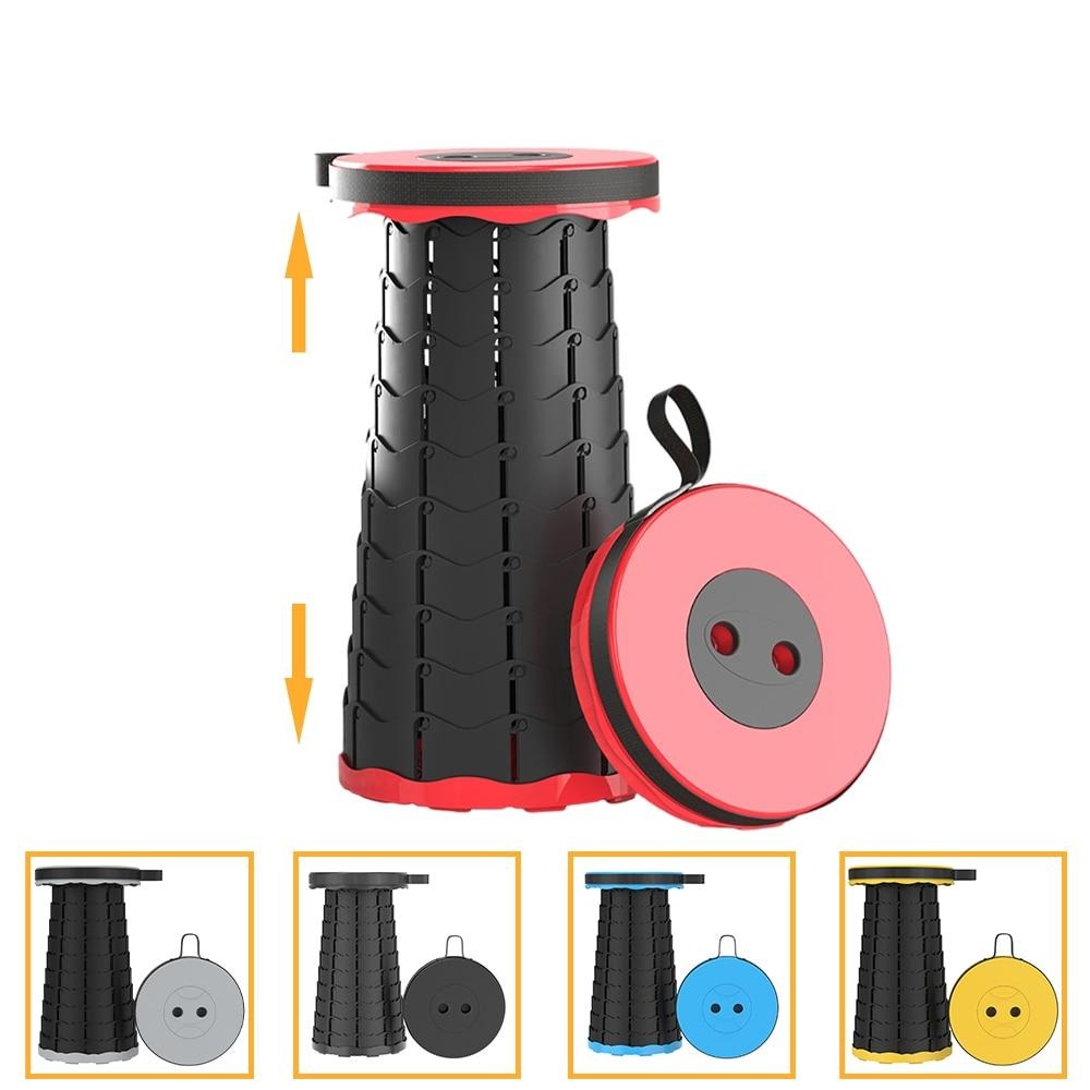 Lightweight Foldable Hiking Stool with Adjustable Height for Travel Comfort