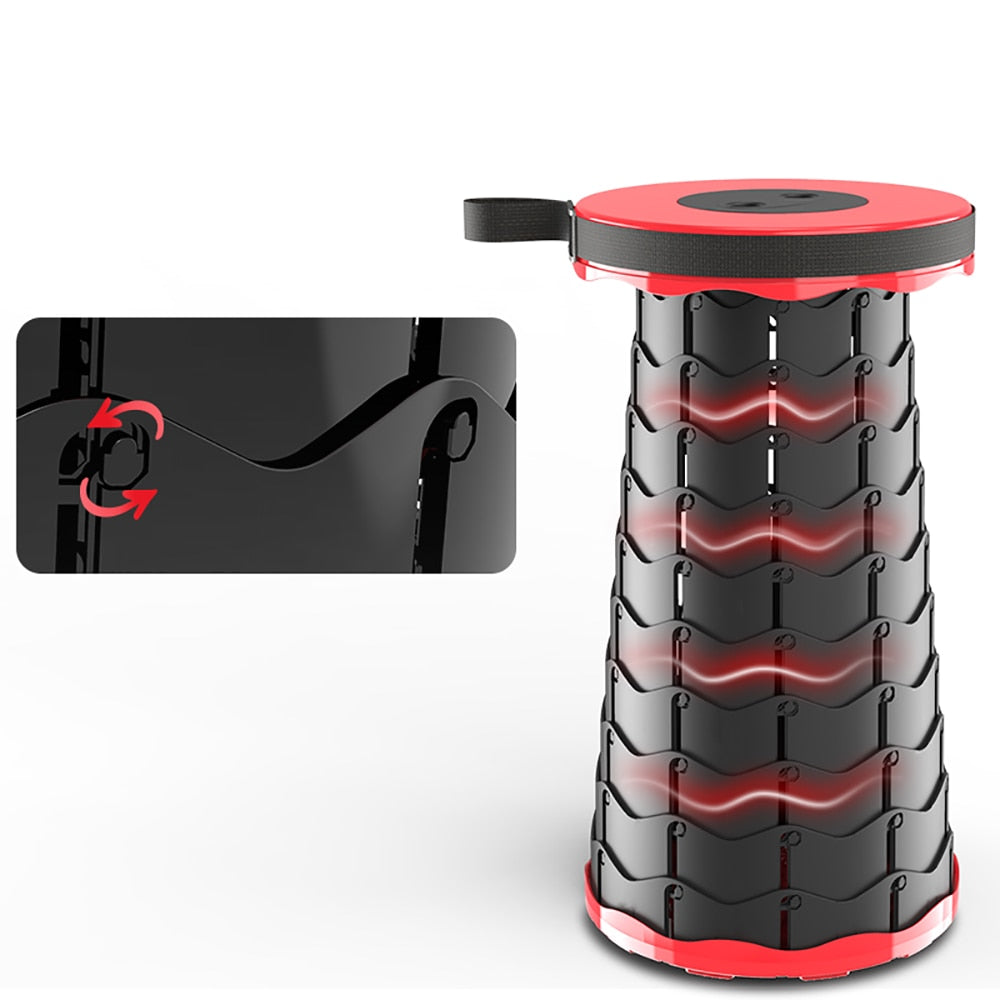Lightweight Foldable Hiking Stool with Adjustable Height for Travel Comfort