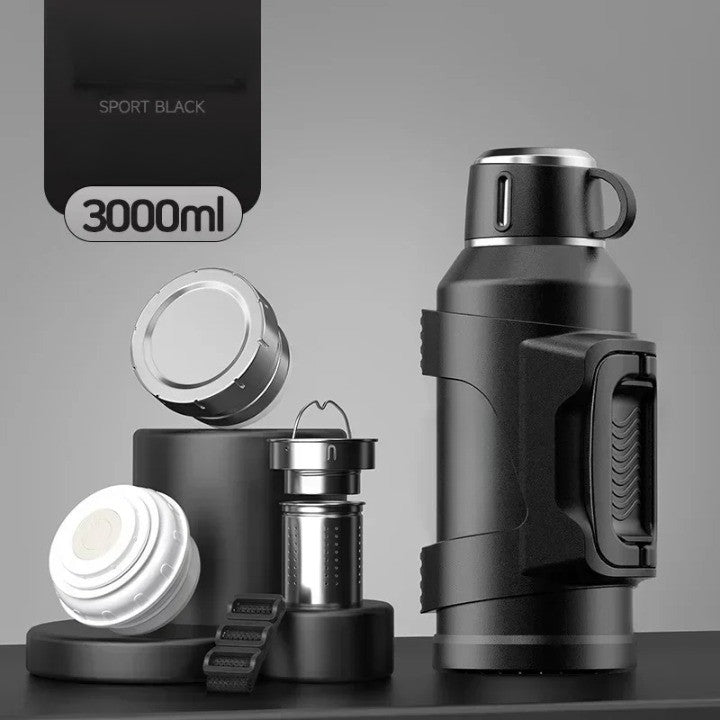 Insulated Water Bottle for Travel – Durable Thermos Keeps Drinks Hot or Cold