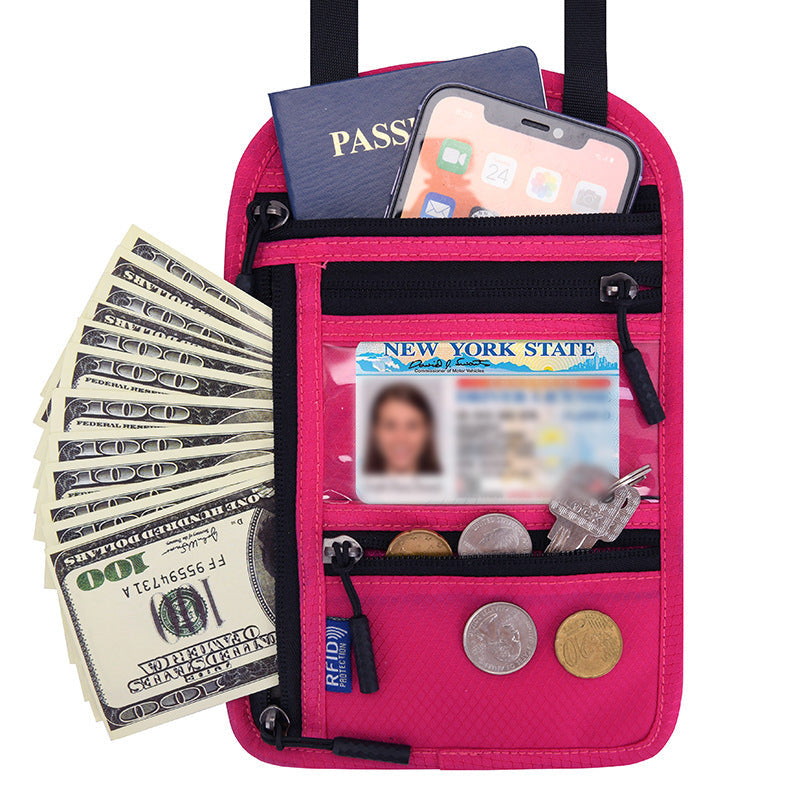 Water-Resistant Travel Pouch | RFID Passport Holder for Secure Storage