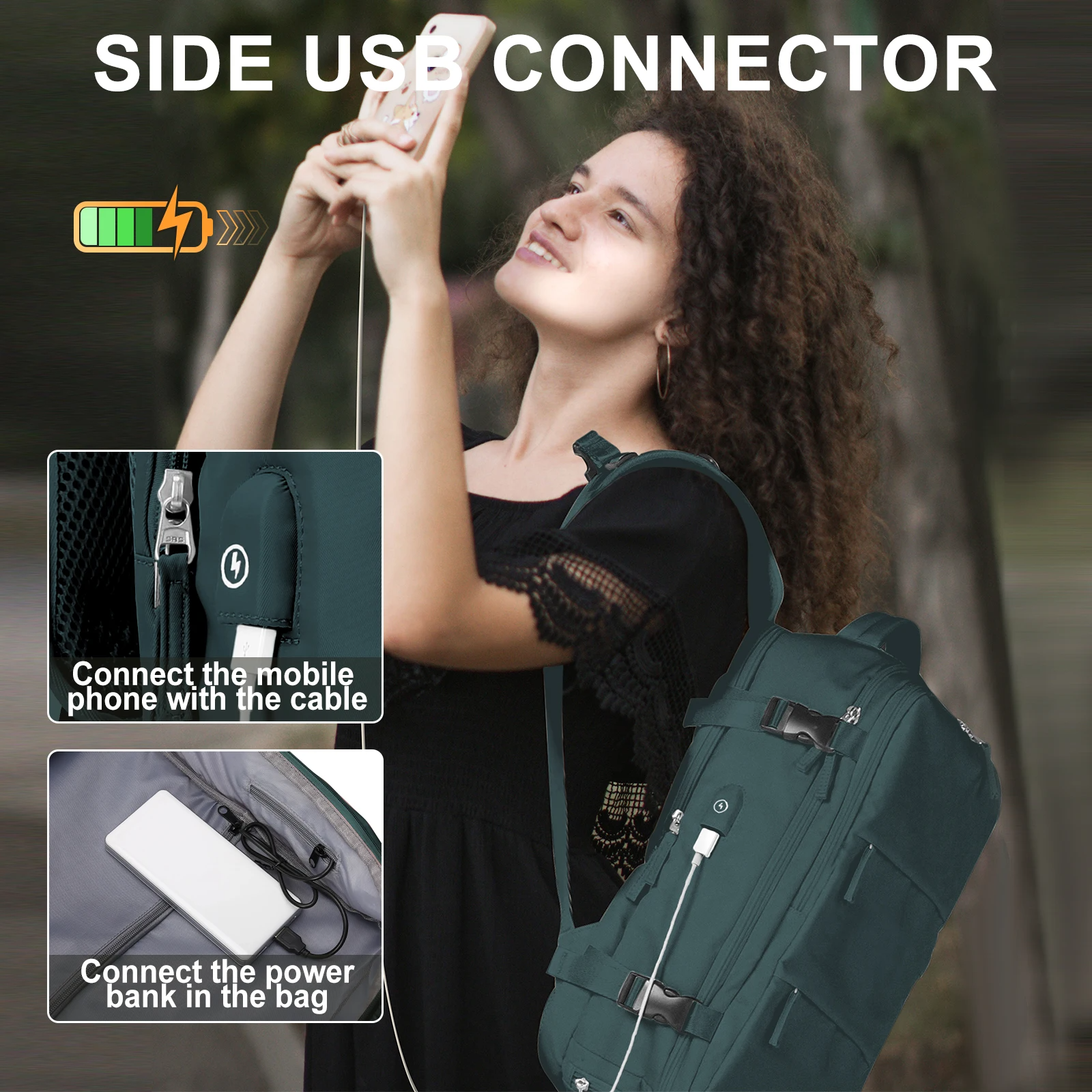 Durable Backpack for Outdoor Use with USB Charging and Water Resistance