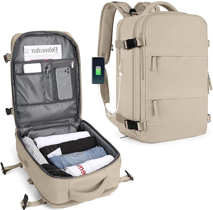 Durable Backpack for Outdoor Use with USB Charging and Water Resistance