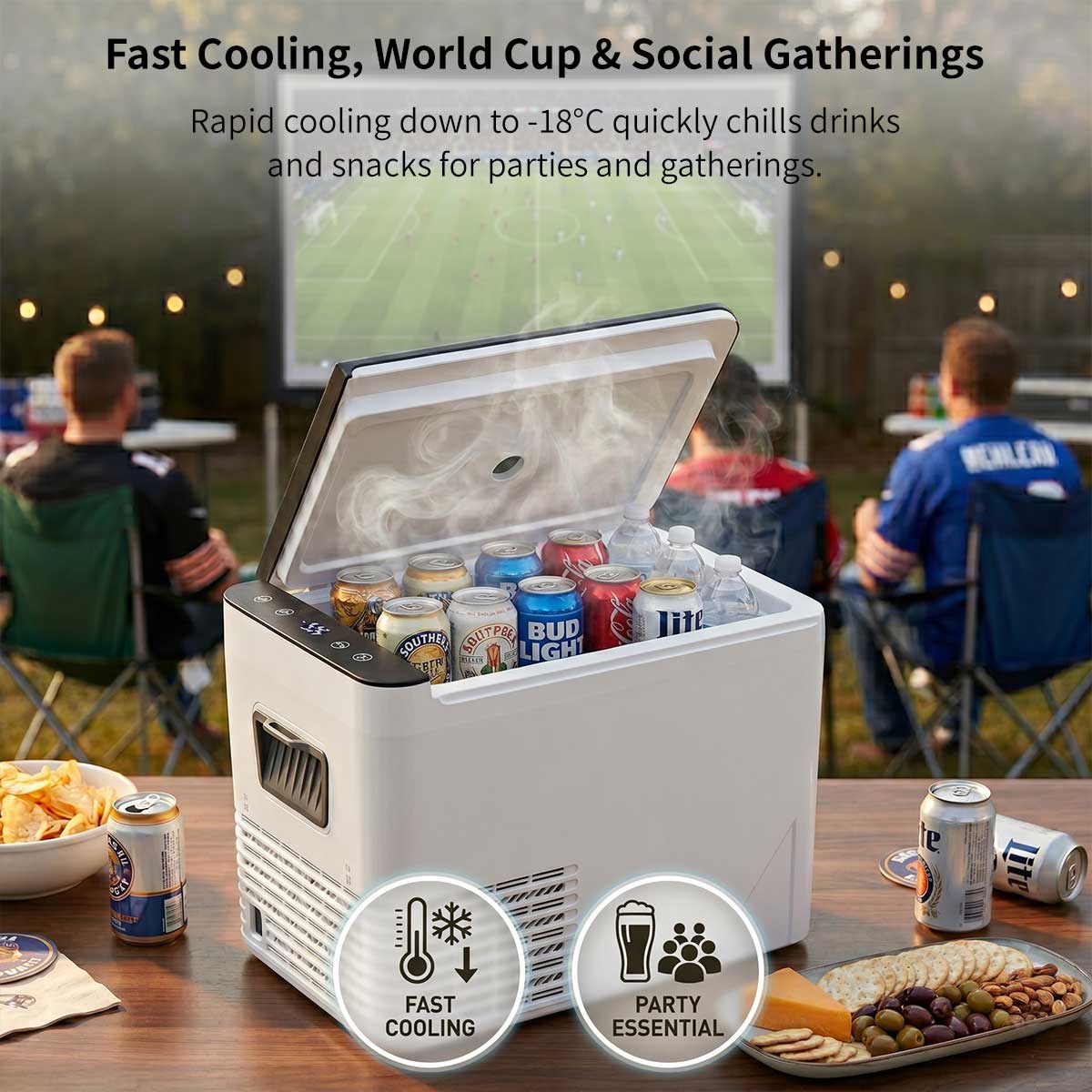 Car Fridge with Compressor Cooling -18°C | 42mm Insulation | Shock Resistant