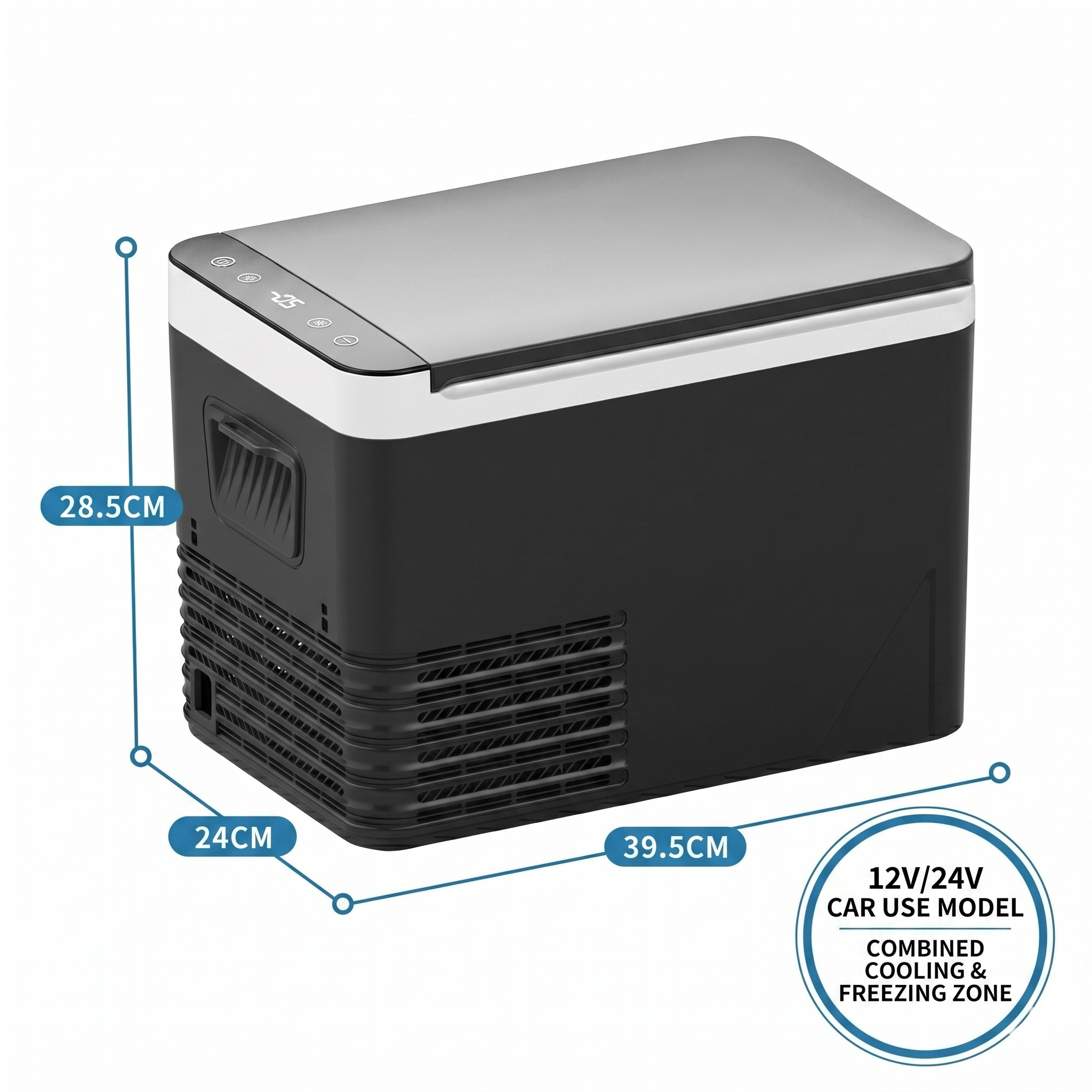 Car Fridge with Compressor Cooling -18°C | 42mm Insulation | Shock Resistant
