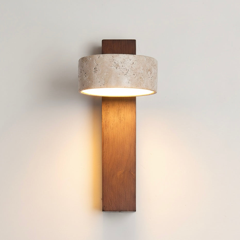 Chic Wall Sconce in Travertine Finish