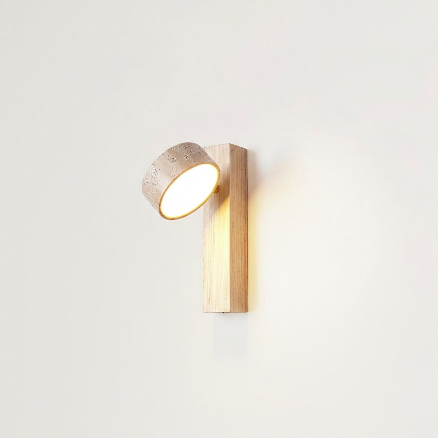Chic Wall Sconce in Travertine Finish