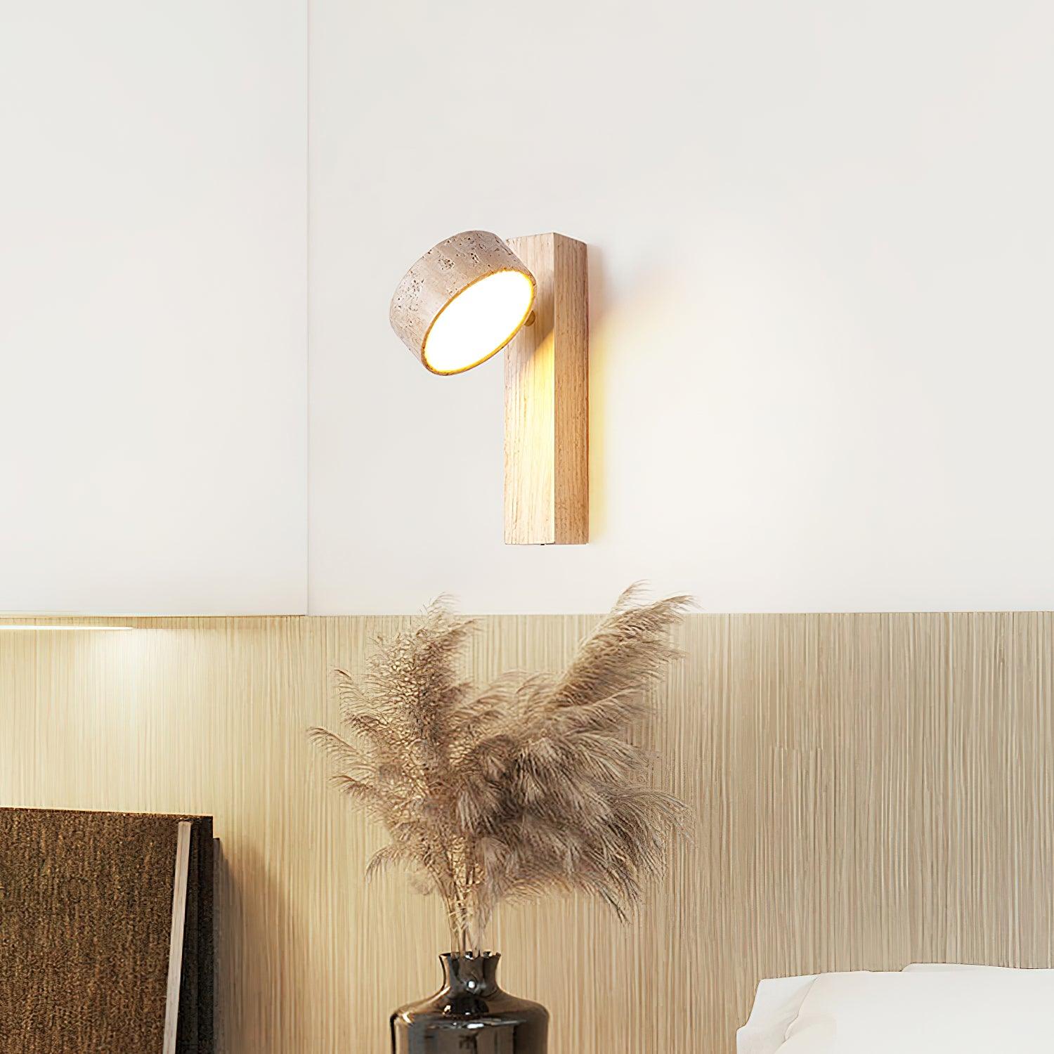 Chic Wall Sconce in Travertine Finish