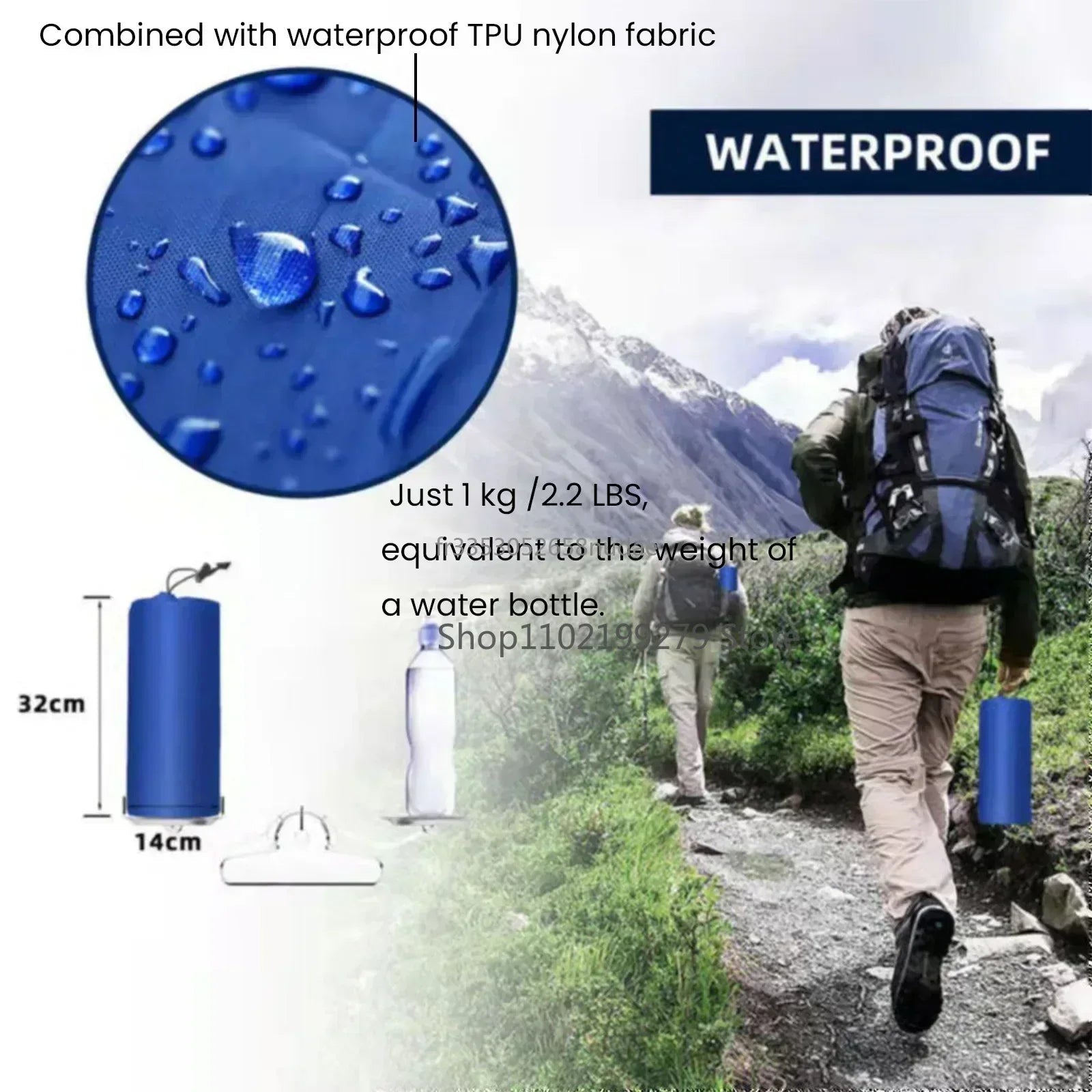 Self-Inflating Sleeping Pad for Camping with Built-in Foot Pump - Ultralight and Waterproof