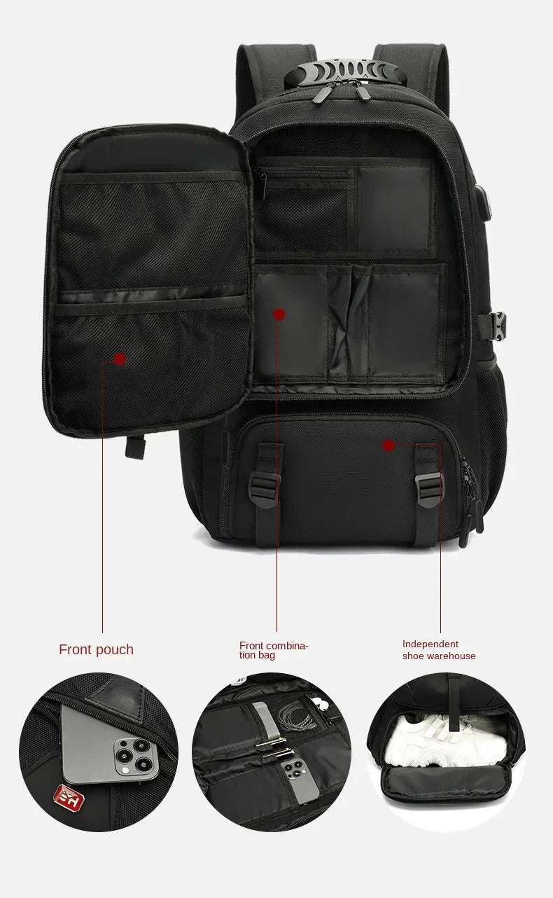 60L Travel Backpack with Water-Resistant Material | Comfortable Ergonomic Design