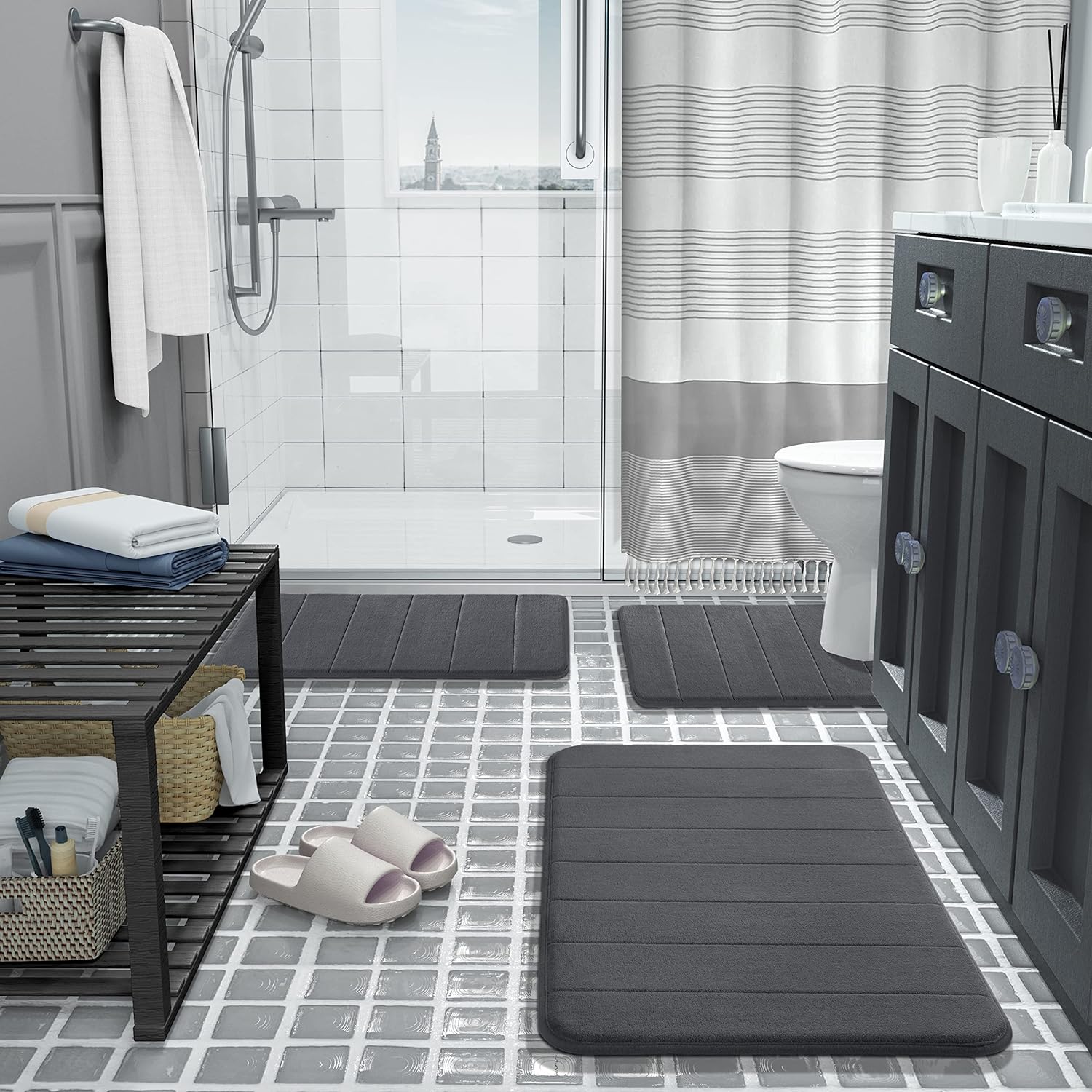 Taavita | Soft & Non-Slip Bathroom Mat Set