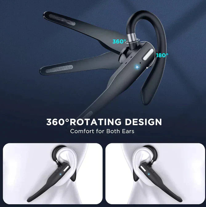 Bluetooth Headset with Noise Cancellation | 20-25 Hours of Talk Time