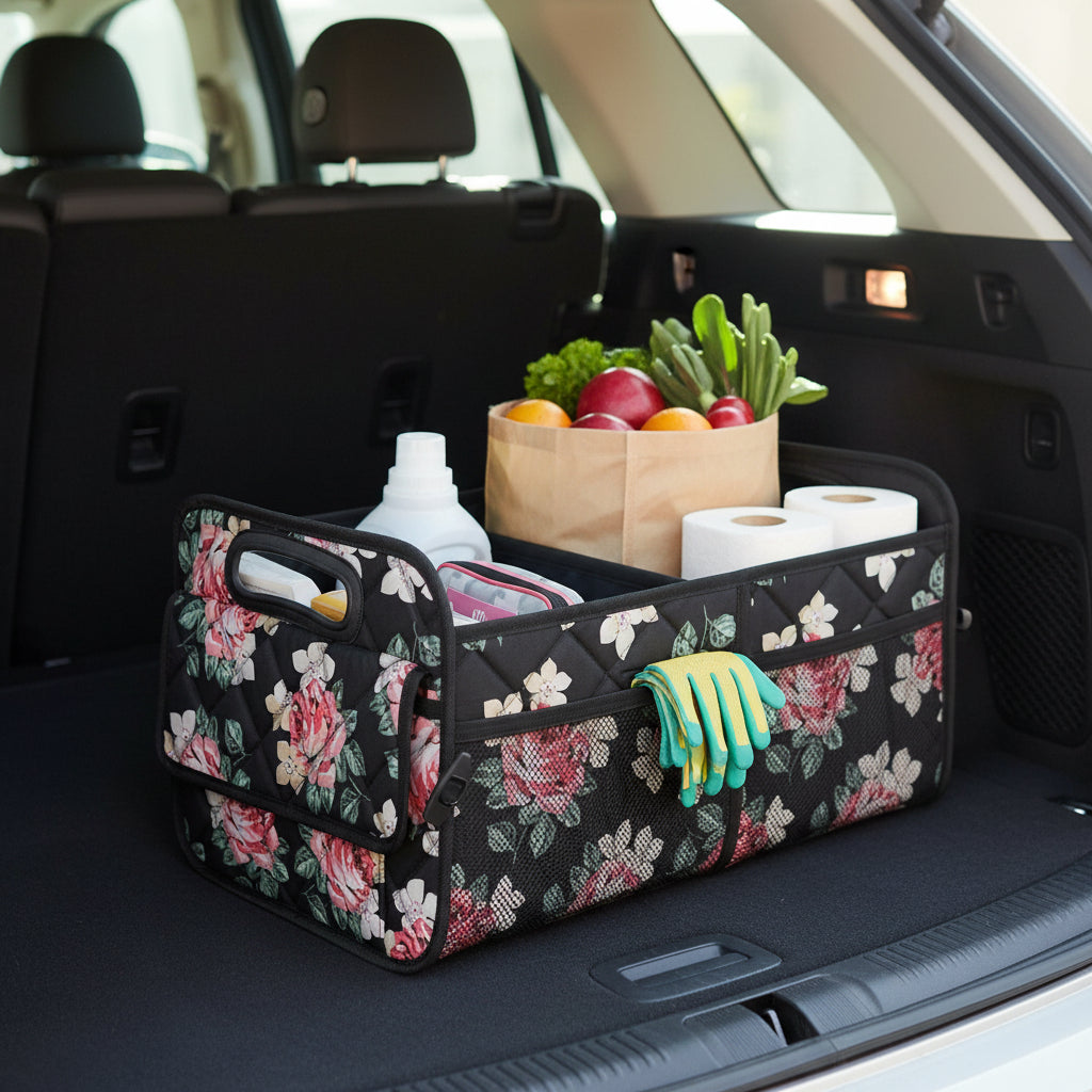 Versatile Collapsible Trunk Organizer with Waterproof Material and 50L Capacity