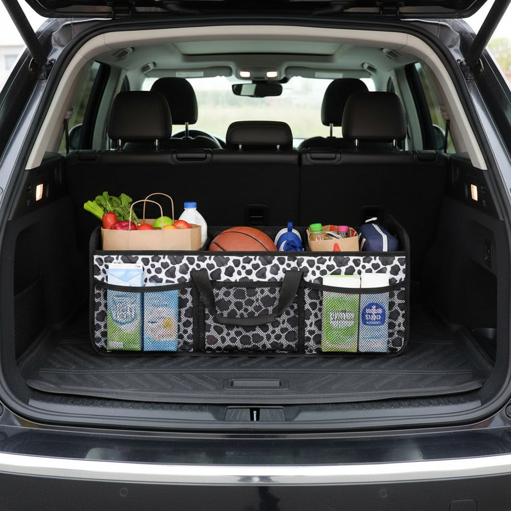 Versatile Collapsible Trunk Organizer with Waterproof Material and 50L Capacity