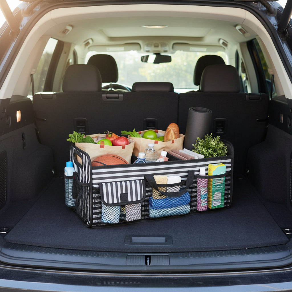 Versatile Collapsible Trunk Organizer with Waterproof Material and 50L Capacity