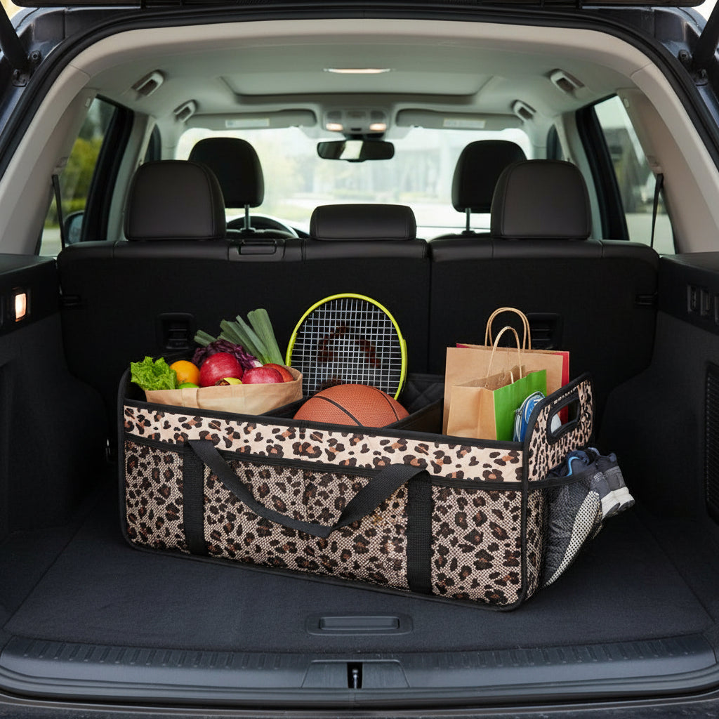 Versatile Collapsible Trunk Organizer with Waterproof Material and 50L Capacity