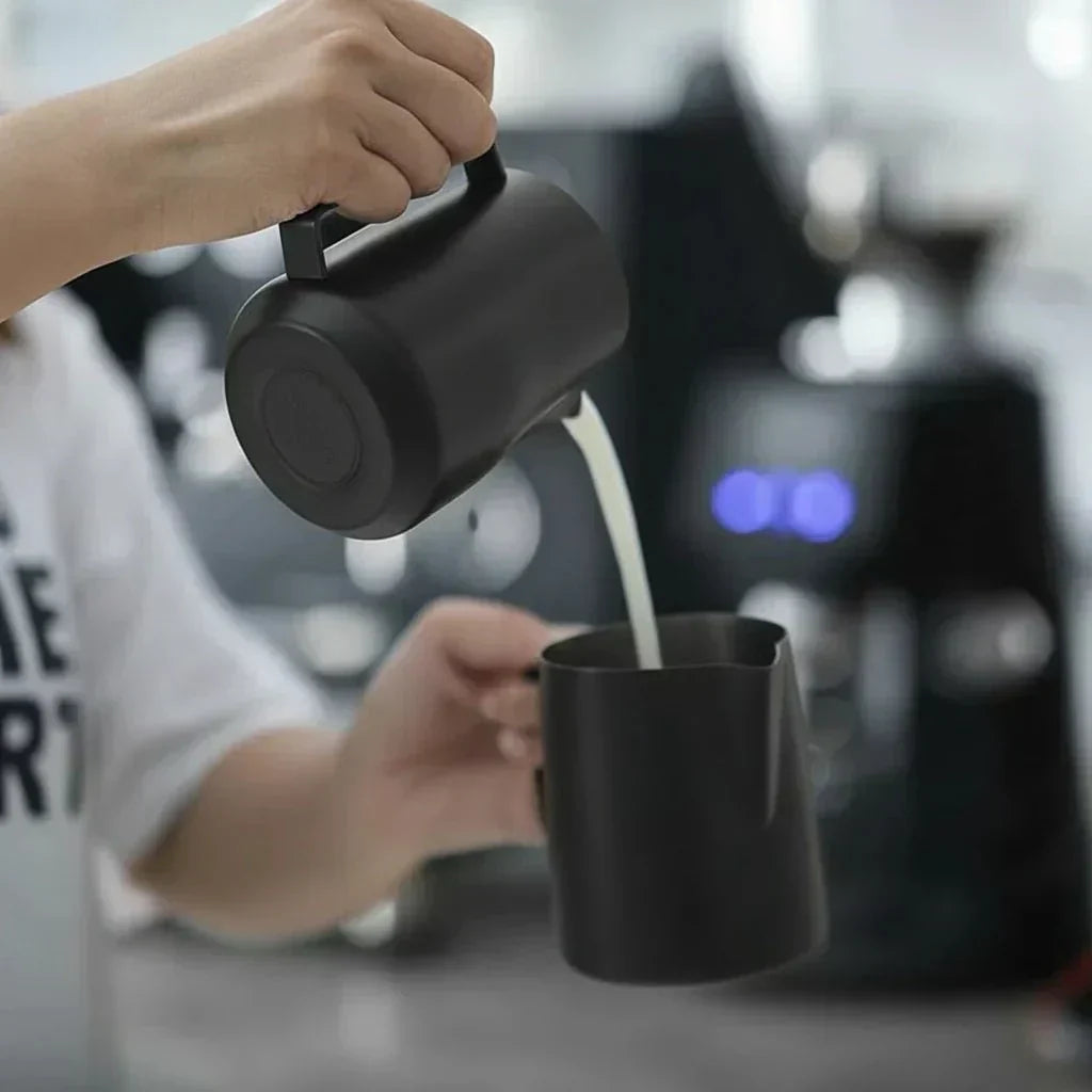 VelvetPour Stainless Steel Milk Pitcher for Perfect Foam and Art